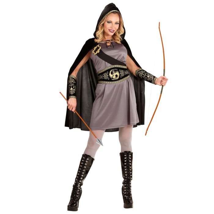 Archery Costume with Hooded Cape