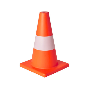 Orange cone with white stripe - 30 cm