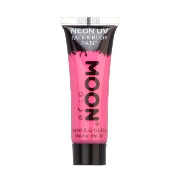 Neon UV face and body paint, pink Moon Creations - 12 ml 
