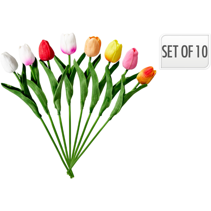 Artificial tulips 10 pcs - 32 cm 