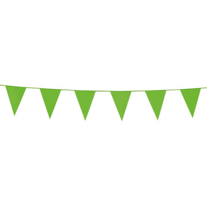 Green Plastic Bunting - 3 metres