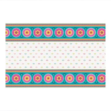 Plastic tablecloth with Mexican-inspired pattern fiesta 137x213 cm