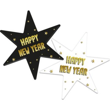 New Year drink coasters 6x 12x14 cm