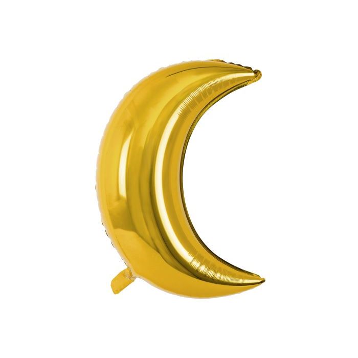 Gold half moon foil balloon - 60 cm