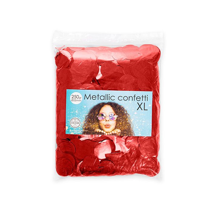 Round Metallic Red Confetti - 250 grams