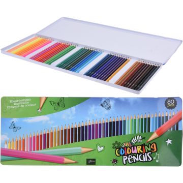 Coloured Pencils 48 pcs in Metal Tin