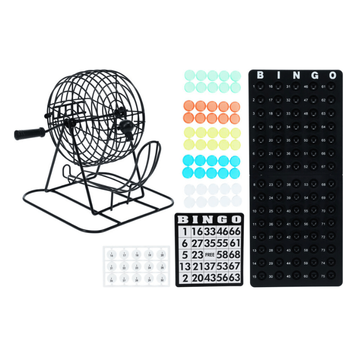 Bingo game with wheel and 170 pieces