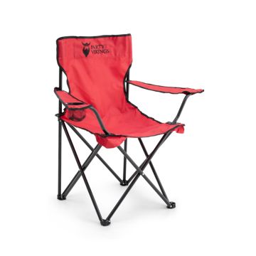Red Festival Chair with cup holder camping chair