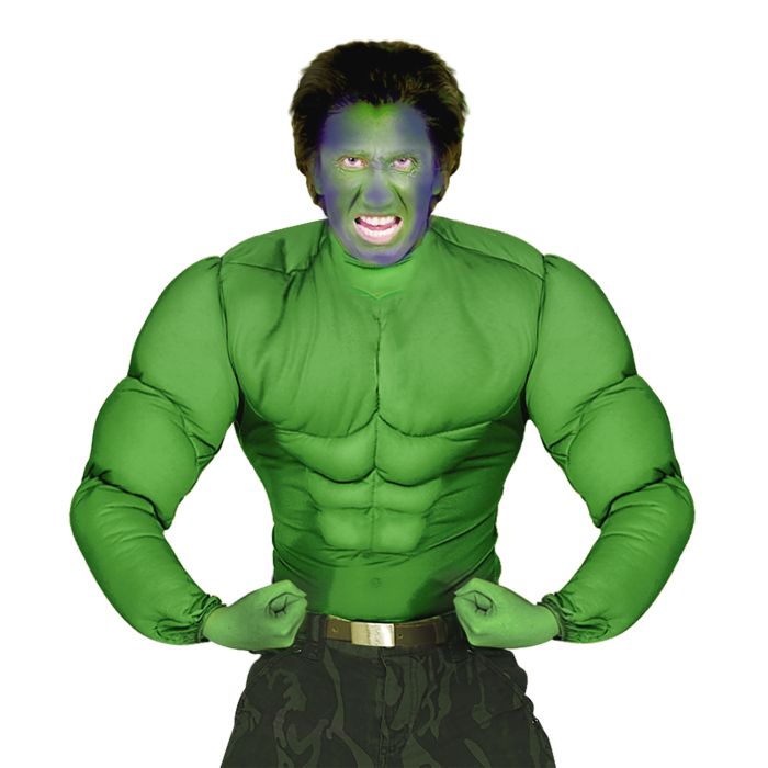 Green muscle top with padded muscles