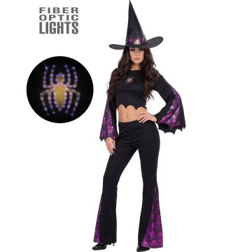 Ladies' Witch Set with Light-Up Spider