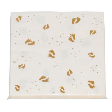 Gold Baby Feet Napkins 16x - 33x33 cm