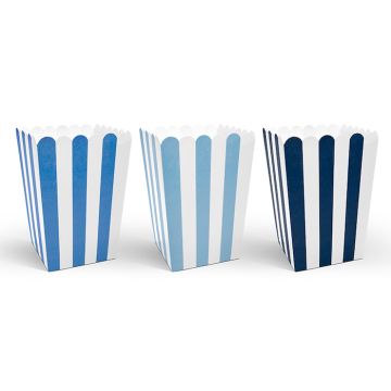 Blue popcorn cups - 6x