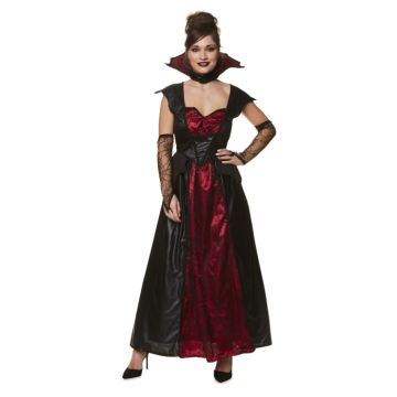 Black and red vampire costume for women
