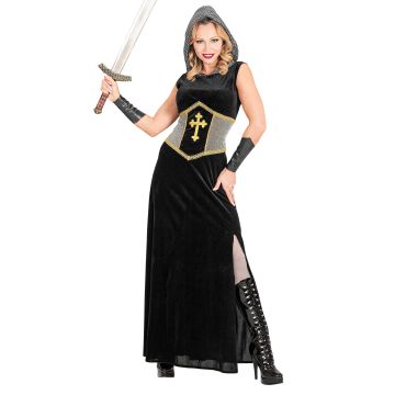 Long Knight Dress with Hood and Split