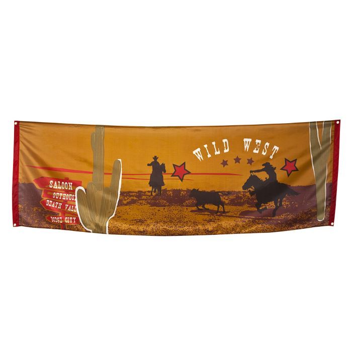 Cowboy Wild West banner - 220x74 cm