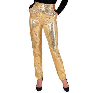 Gold Sequin Trousers for Women