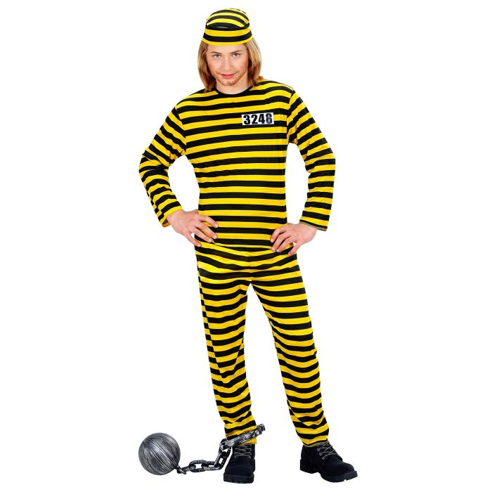 Yellow Prisoner Costume for Boys