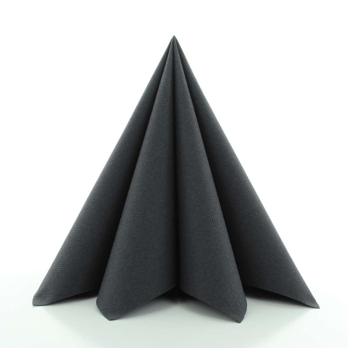 Luxury black napkins 12x - 40x40 cm