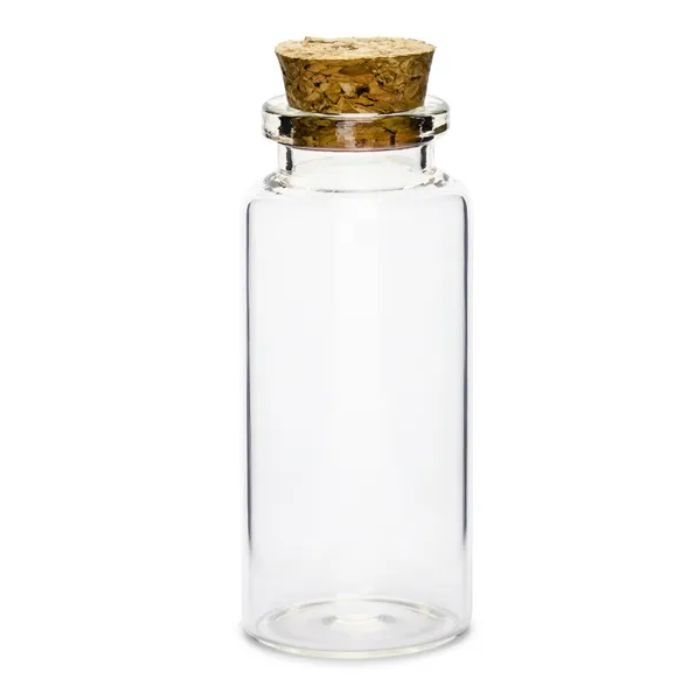 Glass container with cork stopper 12x - 35 ml
