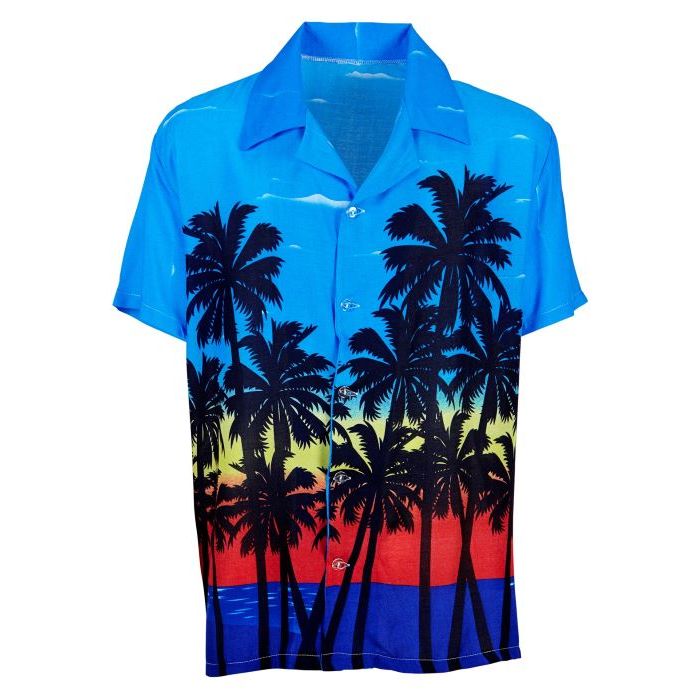Hawaii Beach Shirt with Palms