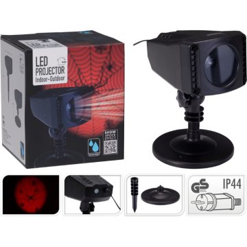 Halloween projector with crawling spider