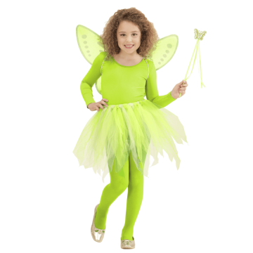 Green fairy costume for children - 3 pieces