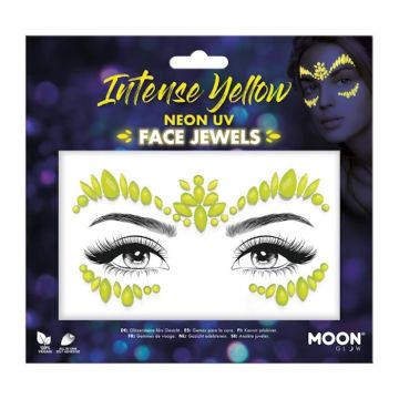 Neon UV Intense Yellow Face Jewels