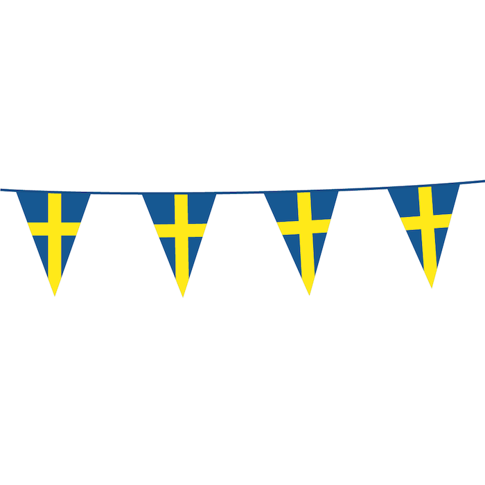 Sweden Flag Garland - 10 metres