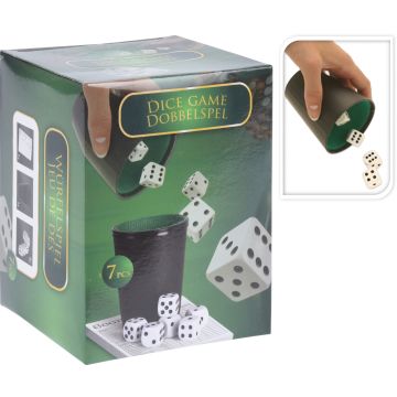 Dice Game with Dice Cup, 5 Dice and Score Pad