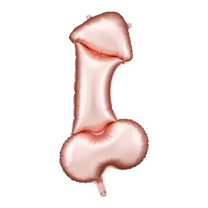 Foil Balloon Penis in Rose Gold - 55.5x112 cm