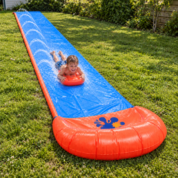 Inflatable Water Slide approx. 485 cm with Surfboard
