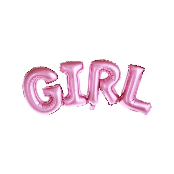 Pink Girl letter foil balloon - 74x33 cm
