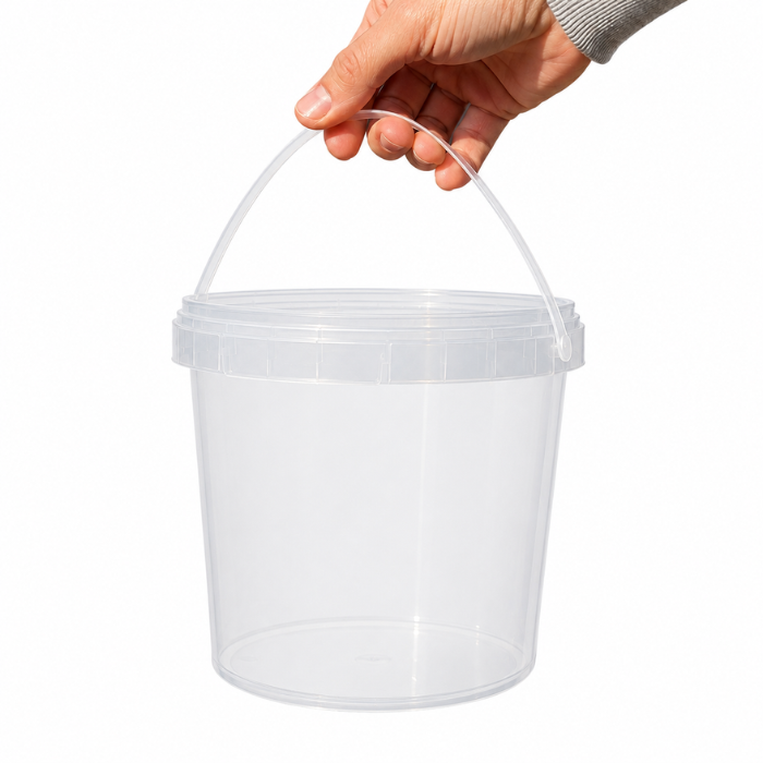 Plastic Storage Bucket with Handle 100x 1.1 L