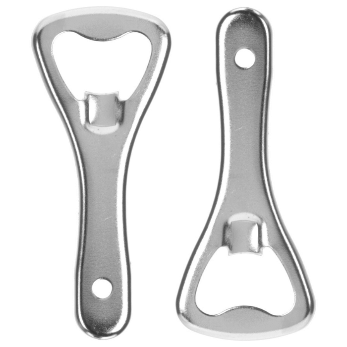 Metal bottle opener set of 2 - 9 cm