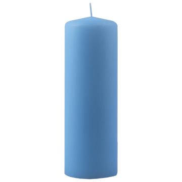Pillar Candle Icy Blue 1x - 6x18 cm