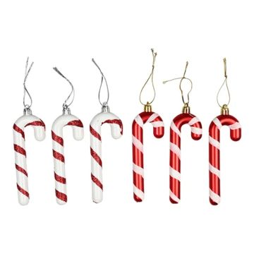 Christmas sticks in red and white string 6x The Old Pharmacy
