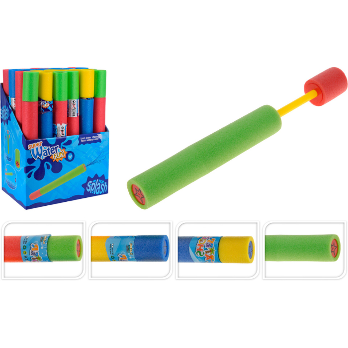 Foam water blaster 5x44 cm assorted.