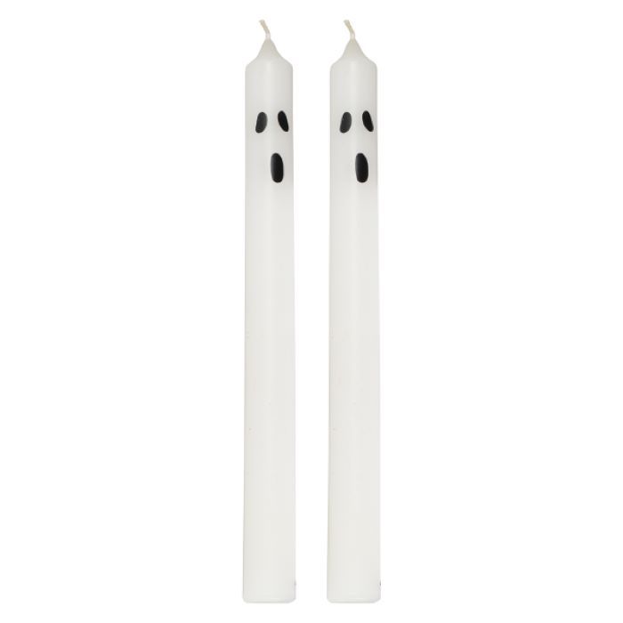 Halloween ghost tealights 2x - 24x2.2 cm