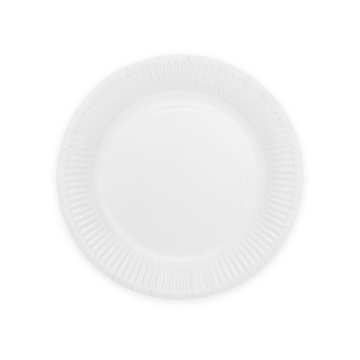 White paper plates 8x - Ø 23 cm