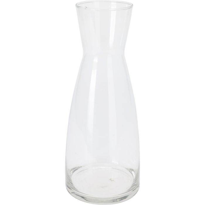 Clear Glass Carafe 1 L Ø 10 x H 25 cm