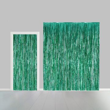 Green Glitter Curtain - 100 x 240 cm