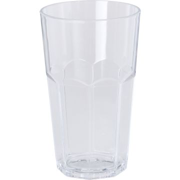 Acrylic Drinking Glass 370 ml with Faceted Design