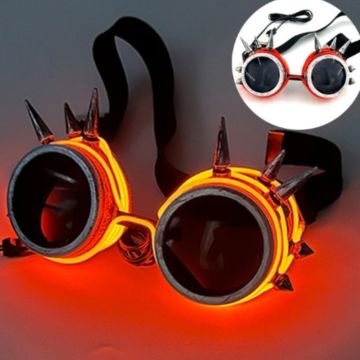 LED glasses with spikes orange