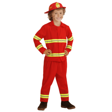 Red firefighter costume for children