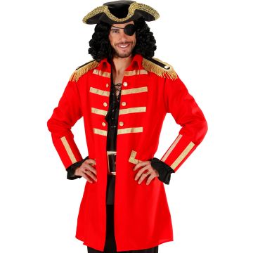 Red Pirate Captain Costume for Men