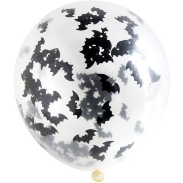 Bat Confetti Balloon 4x - 30 cm