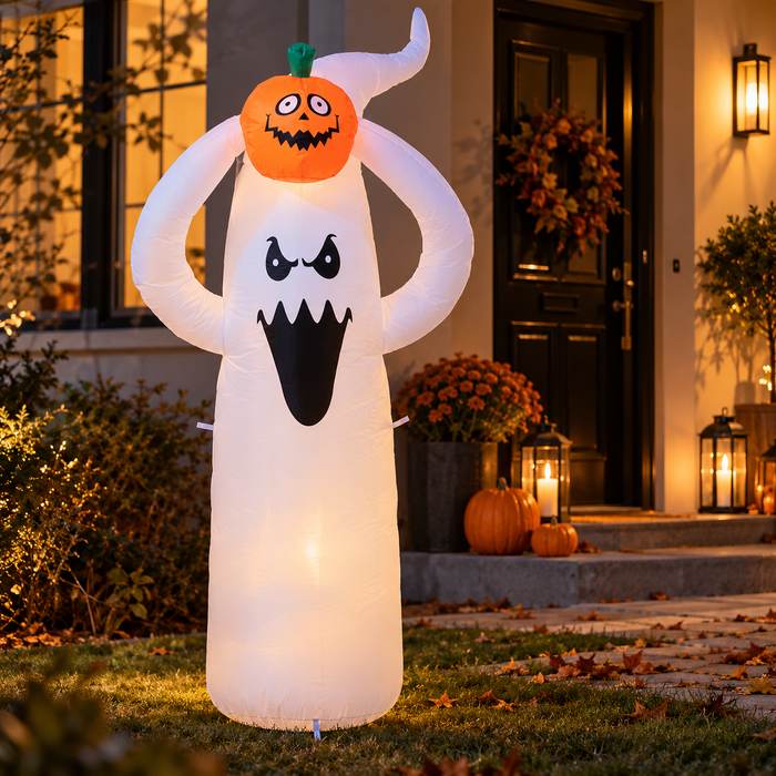 Inflatable Halloween Ghost with LED Lights 150 cm