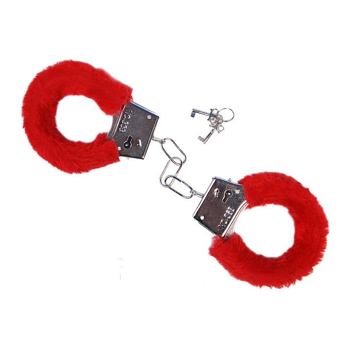 Red Plush Handcuffs incl. 2x Keys