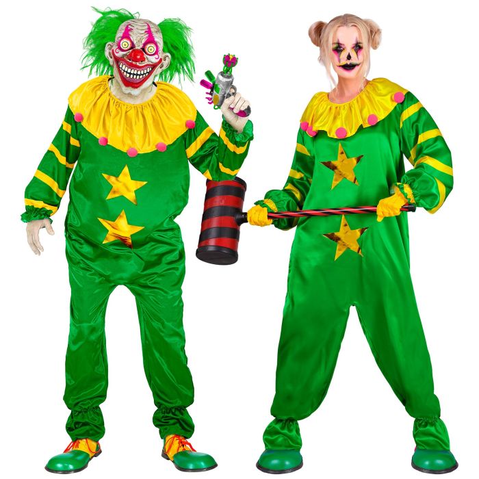 Creepy Green Clown Costume