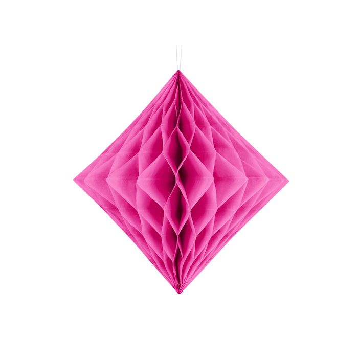 Diamond honeycomb in dark pink - 30 cm